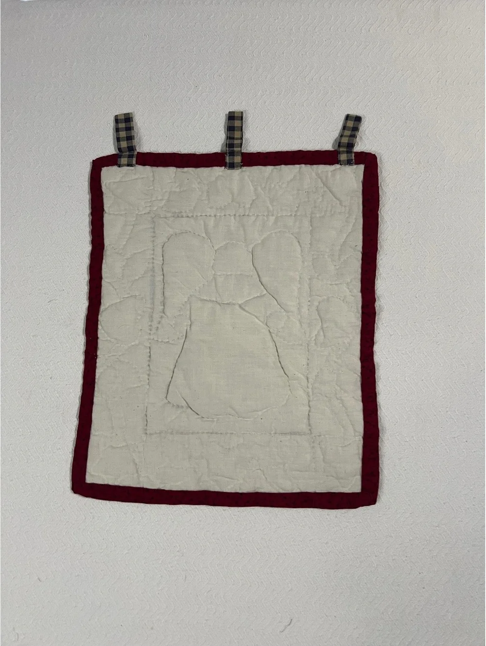 Handmade Quilted Wall Hanging with Angel and Heart Motif